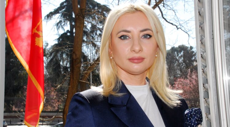 Maida Gorcevic, durante la entrevista con DiplomacyNews en Madrid./ Foto: AR