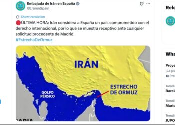 Captura de pantalla de la cuenta en X de la Embajada de Irán en España.
