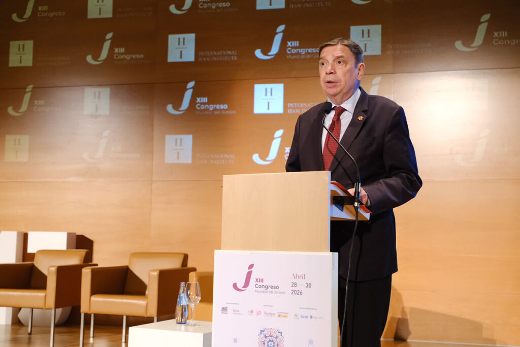 Minister Luis Planas, during his speech.