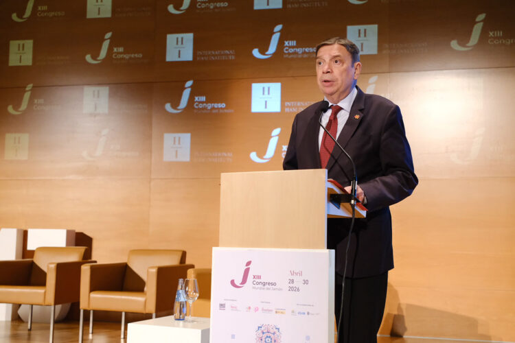 Minister Luis Planas, during his speech.