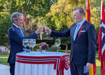 The Norwegian ambassador, Lars Andersen, and the MAEC’s secretary of state for the European Union, Fernando Sampedro, provide for bilateral relations between Norway and Spain. /Photos: Juan D. Latorre
