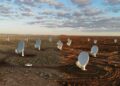 Imagen artística del radiotelescopio ‘SKA-Mid’ en Sudáfrica./ Imagen: SKAO