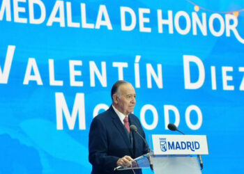 The laureate, Valentín Díez Morodo, during his speech. /Photo: Courtesy of Fundación Casa de México.