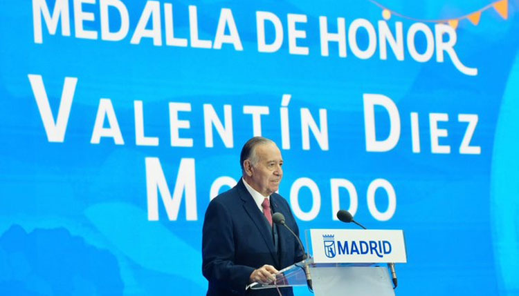 El galardonado, Valentín Díez Morodo, durante su intervención. /Foto: Cortesía de la Fundación Casa de México.