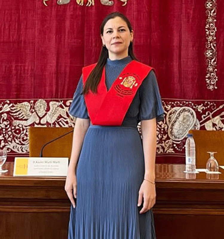 Andrea Martínez en su graduación en la Escuela Diplomática. /Foto: Cortesía de la Embajada del Paraguay