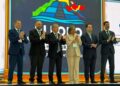 The organizers of the Ibero-American Tourism Forum, during the presentation of the Canary Islands as the host of the fourth edition./ Photo: CEIB