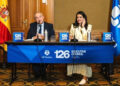 El ministro de Industria y Turismo de España, Jordi Hereu, junto a Shaikha Al Nowais, secretaria general de ONU Turismo, durante el 126ª Consejo Ejecutivo del organismo especializado de Naciones Unidas.