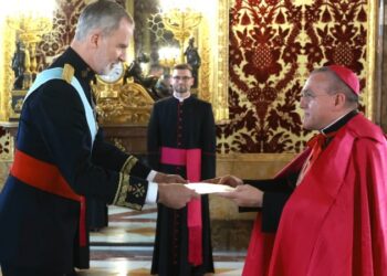 Pioppo presentó sus Cartas Credenciales al rey Felipe VI el pasado 18 de diciembre./ Foto: Casa de SM el Rey