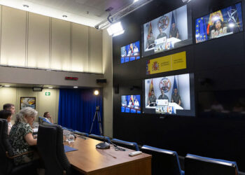 Minister Margarita Robles' video conference