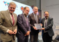 From left to right: Iñigo Méndez de Vigo, former minister of education; Ramón Pérez-Maura, former president of Paneuropa España; the laureate, Enrico Letta, and the current president of Paneuropa España, Carlos Uriarte. Photo: Paneuropa Spain