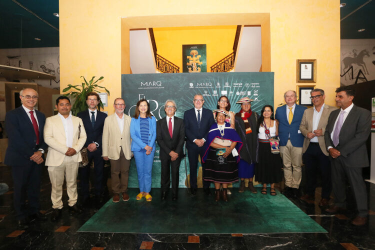 Ambassador Eduardo Ávila, in the center, during one of his last public appearances in Spain./ Photo: Embassy of Colombia