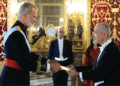 The ambassador of Palestine, Husni Abdel Wahed, presenting his credentials on 28 May 2024. /Photo: Casa real