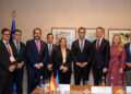 Foto de familia de las autoridades y empresarios participantes en la primera reunión del Consejo España-Ucrania./ Foto: Cámara de España
