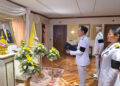 Los miembros de la Embajada tailandesa durante la conmemoración./ Foto: Embajada Real de Tailandia