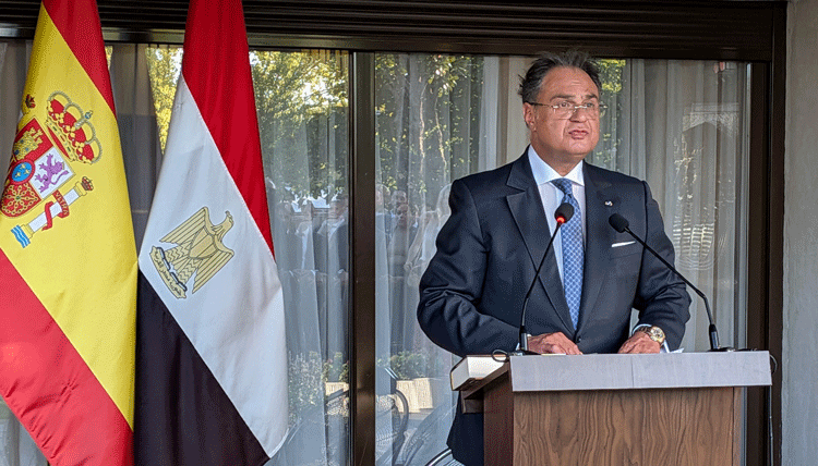Egypt’s ambassador, Ehab Badawy, welcomed the attendees at the reception. /Photos: Juan D. Latorre