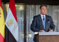 El embajador de Egipto, Ehab Badawy, ofreció unas palabras de bienvenida a los asistentes a la recepción. /Fotos: Juan D. Latorre