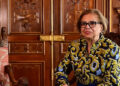 Hope Andrade, during the interview at Casa América./ Photo: Courtesy of the Spain-U.S. Council Foundation.