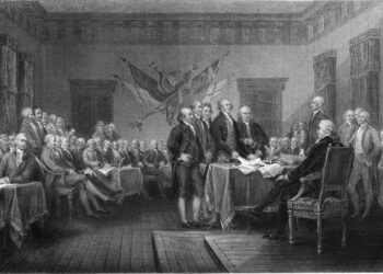 Grabado de la Declaración de Independencia de Estados Unidos./ Imagen: FierceAbin / iStock
