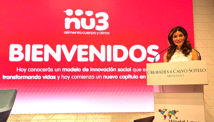Paola Dávila-Pestana, CEO of Fundación nu3, during the presentation in Madrid. /Photo: JDL