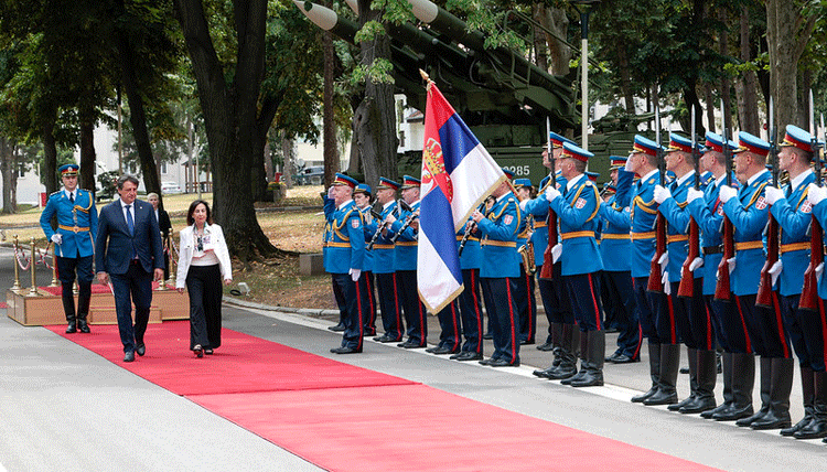Minister Margarita Robles during her visit to Belgrade.
