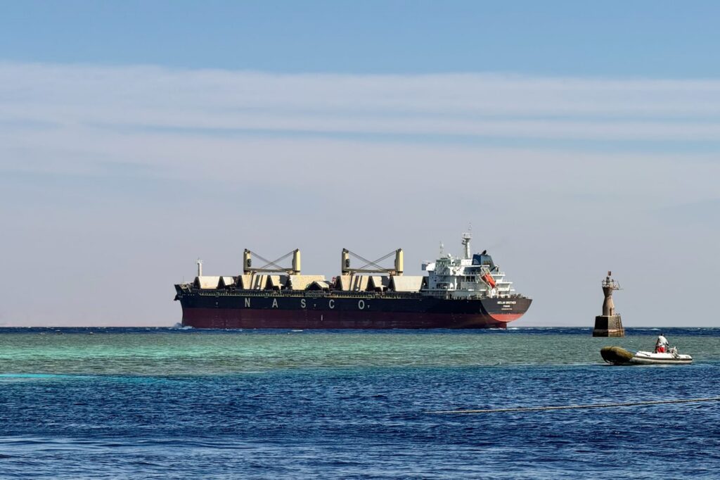 The bulk carrier MV Heilan Brother, in the Red Sea, en route to Bab el Mandeb./ Photo: Anatoly Kireev / iStock