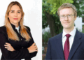 Paulina Estrada, the new Central Consul-General of Colombia, and David McFarlane, the new Minister Counsellor at the UK Embassy