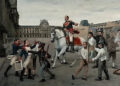 General Álava enters the Louvre, painting by Mikel Olazabal.