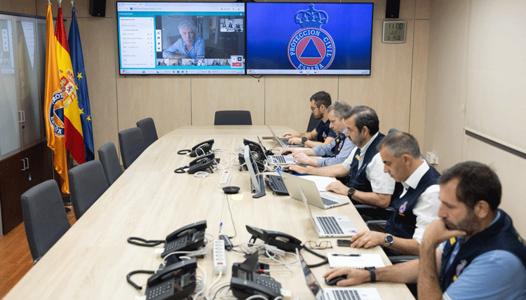 Meeting of the Interior Minister, Fernando Grande-Marlaska, with the State Committee for Coordination and Direction (CECOD). /Photo: Ministry of the Interior