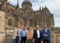 El ministro de Industria y Turismo, Jordi Hereu (segundo por la derecha), durante su visita a Salamanca