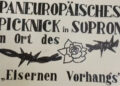Cartel anunciador del picnic de Sopron en 1989.