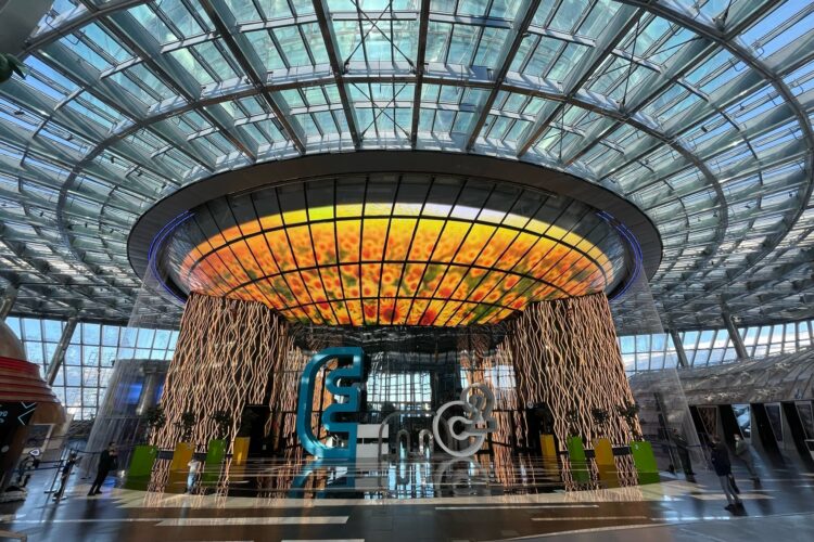 Spectacular entrance to the Astana Planetarium. / Photo: AR