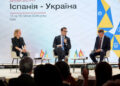 Carlos Cuerpo durante su participación en el foto de Kyiv.